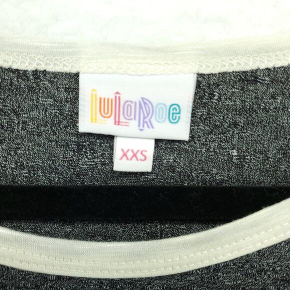 Lularoe Women's Julia Simply Comfortable Gray Cream Raglan Sleeve Dress XXS - Picture 4 of 10